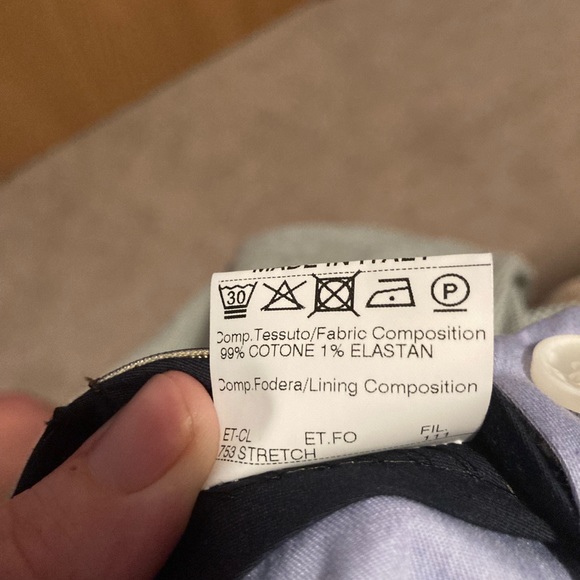 Paul Stuart Men’s Green Checked Summer Trouser Pants - Picture 11 of 12